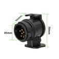13-pin til 7-pin adapter for tilhengere, 13-pin plugg for bil, traktor, campingvogn og sykkelstativ