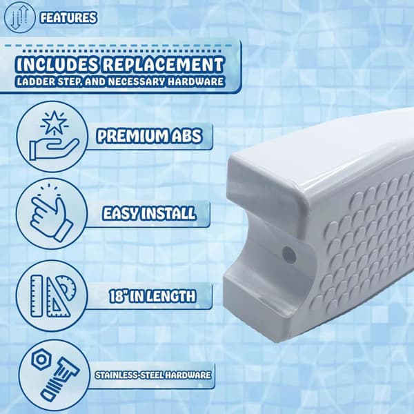 Pool Ladder Pedal Plastic Non-slip Good Load Capacity Pool Ladder Step Bathtub Step Pedal Replacement Accessories for