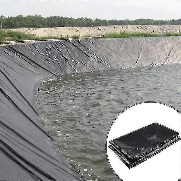 Høj densitet polyethylen damdug - 2m x 3m - Sort - Til fiskedamme, vandløb, springvand og vandhaver