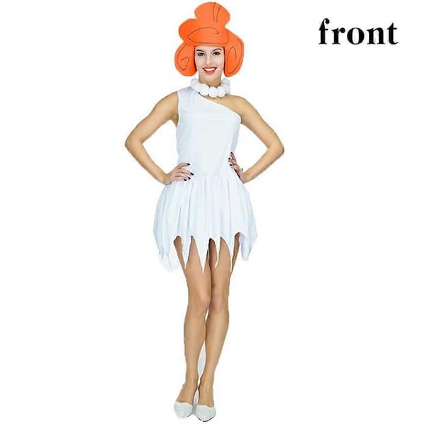 Vit Grottmänniska Cosplay Kostym för Kvinnor Halloween Fest Rollspel Kläder DD116