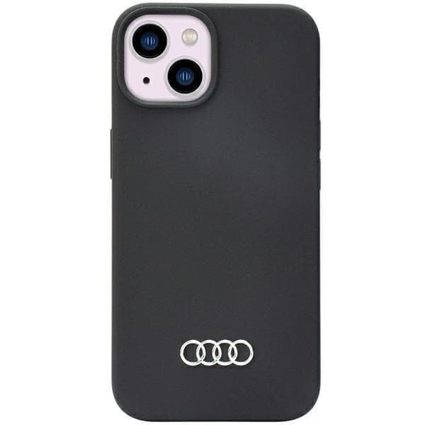 Audi silikonfodral för iPhone 14 - svart AU-LSRIP14-Q3/D1-BK