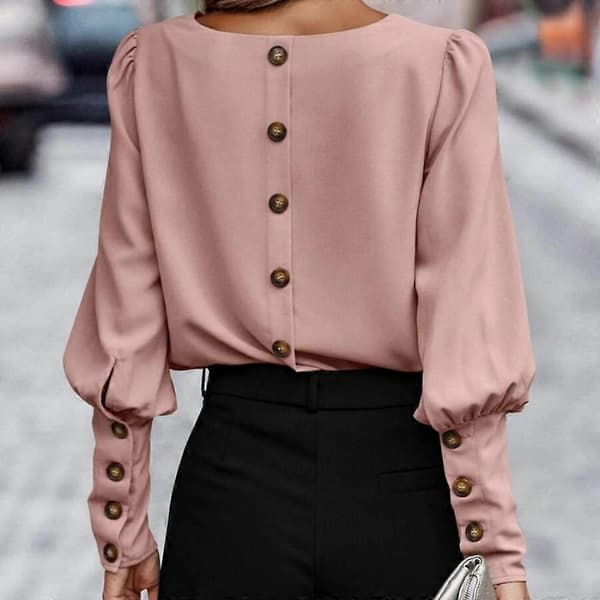 Damebluser, elegant skjortebluse, chiffonbluse, forretningstopp
