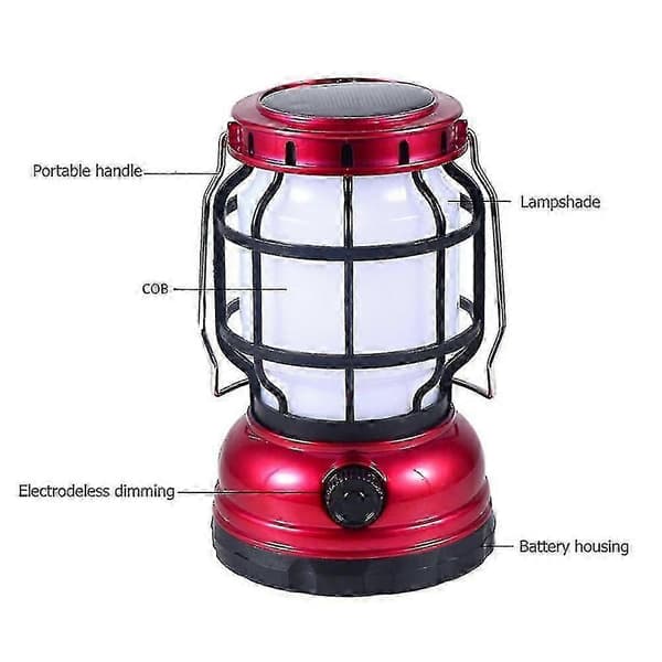 Solar Lanterne Campinglampe (sølv)