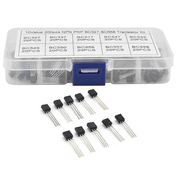 10 värden bc327-bc558 transistorer sortimentssats 200 st [MI]