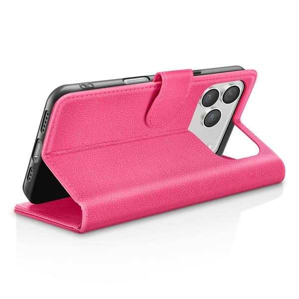 Plånboksfodral - ZANAÉ - iPhone 17 Pro Max - Fuchsia - Halkfritt - Videostöd Rosa
