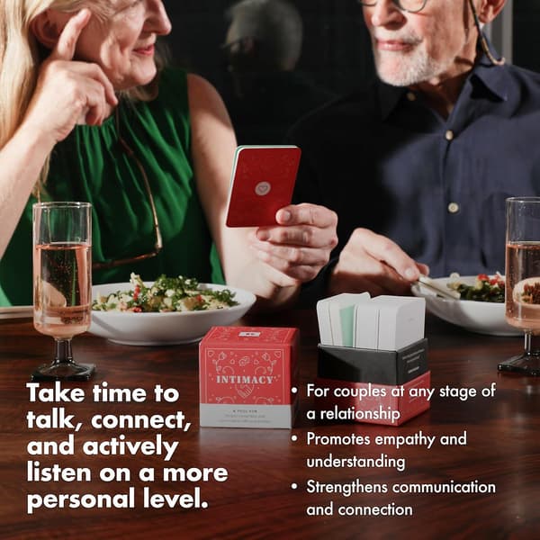 Intimacy Game with 150 Conversation Starters Compatible with Building Relationships, Meaningful Couple's Game, Perfect Couple's Game