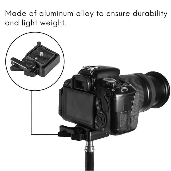 Quick Release Plade Platform Mount Base Camcorder Stativ Monopod Kuglehoved til DSLR Kamera QR40 1/4,3/8 Skrue