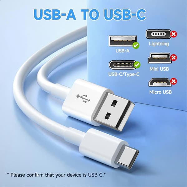 5M USB C-kabel, USB A till USB Typ C förlängningsladdnings- och datasynkroniseringskabel för USB Typ C P
