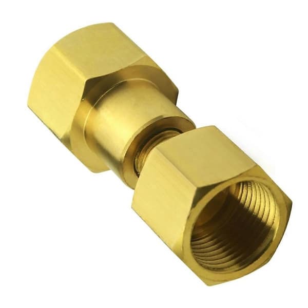 CGA-320 til CGA-580 Adapter, Kuldioxid Bund til Nitrogen Regulator Flowmeter Gevindkonverter Gold