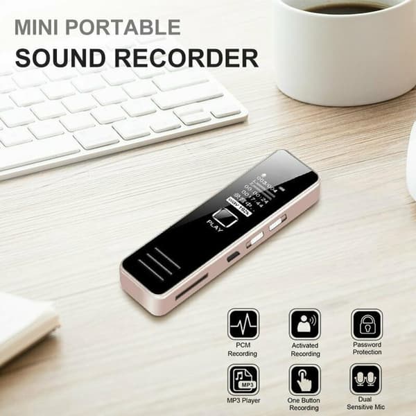 Voice Recorder, High-Resolution Remote Noise-Reducing Recorder, Professional Recorder, MP3 Playback