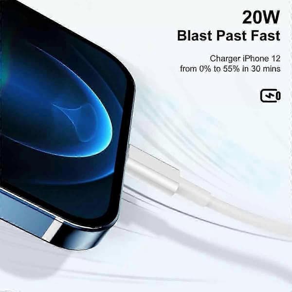 20W hurtigopladende oplader og opladerkabel til iPhone
