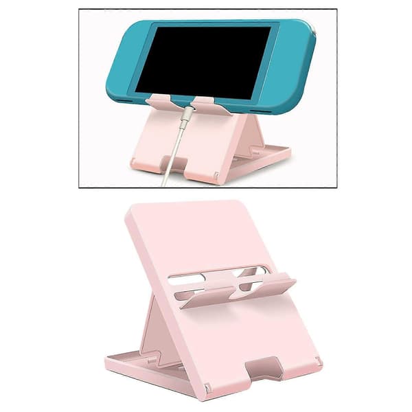 2 stk. bærbare konsollholderstativer med flere vinkler for Switch Lite mobiltelefoner