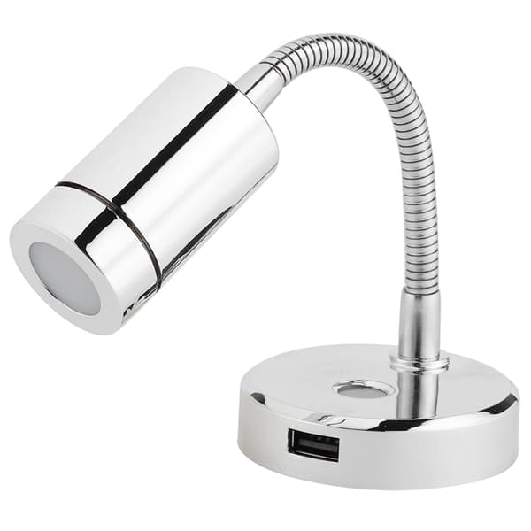 12V DC 1500LM LED Reading Light Rotatable Adjustable Marine Car Table Lamp USB Charging Interface
