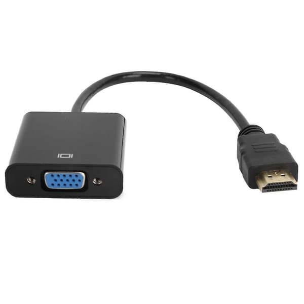 HD Multimedia Interface til VGA-adapterkonverterkabel til computer, bærbar computer, skærm, projektor