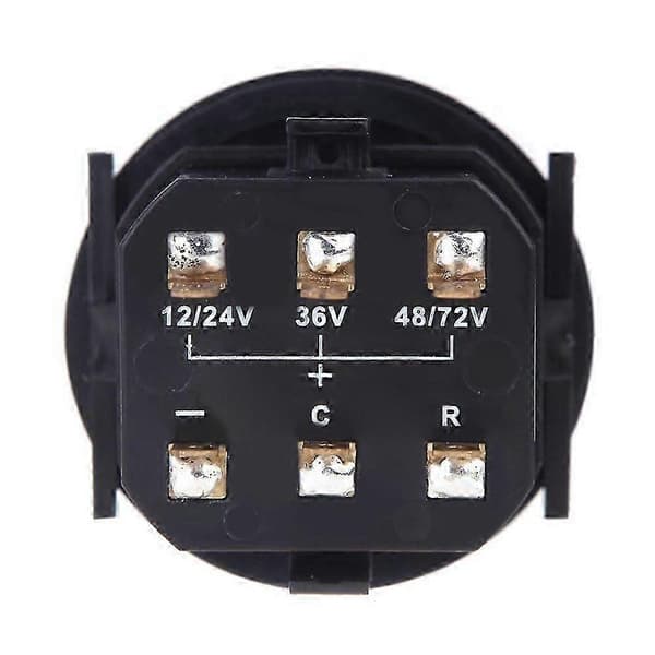 12V/24V/36V/48V/72V LED Digital Batteristatus Ladeindikator Black