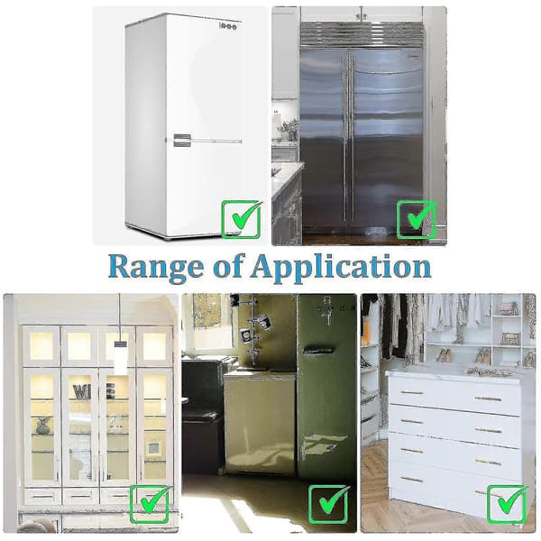 Child Safety Refrigerator Lock 4-piece Set with 8 Keys, Freezer Lock