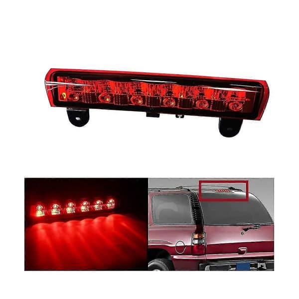 Forkrommet LED tredje bremselys for 2000-2006 høyt plassert bremselys for 15170955 rød