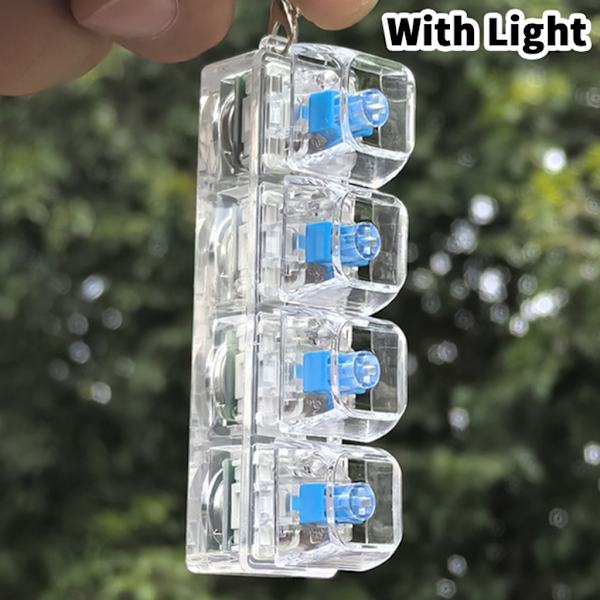 Ergonomic Mechanical Keyboard Switch Tester Keychain Pendant 4/9 Keys B 0.05