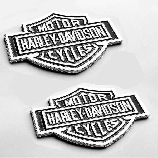 Nye 2x Oem Harley Davidson Brændstoftank Krom Emblemer - 3d Udskiftningsmærker G