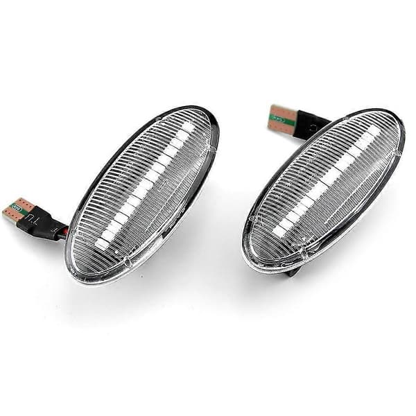 Bil LED Dynamisk Sidomarkeringslampa Blinkerslampa För J10 T31 Cube Juke Leaf Micra Vit