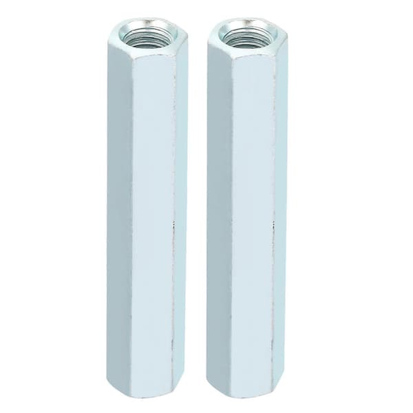 Lång Hex Kopplingsmutter, 2st Kolstål Kopplingsmuttrar M8 X 66 Lång Stångmutter Hex Kopplingsmutter Hexagonal Hylsa Distans Gängad Stång Pinnbult