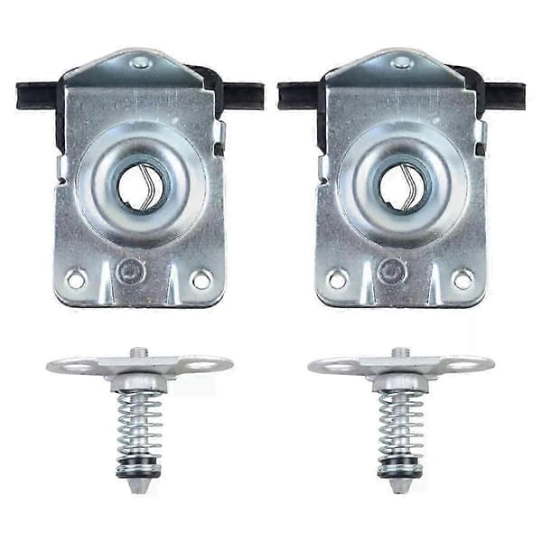 4 KPL Alempi ja Ylempi Vasen ja Oikea Kiinnityssalpa Konepellin Lukko E46 E39 E52 E53 51238229807 51238203859 Black  Silver