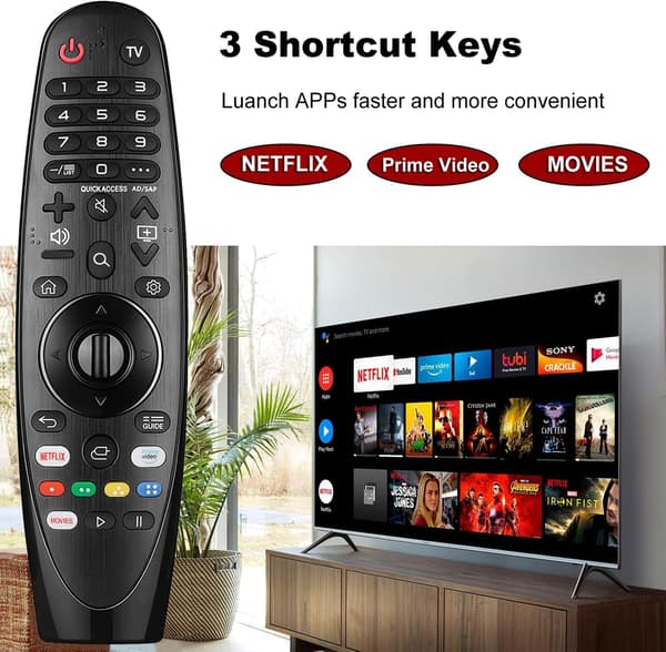 Replacement for LG Smart TV Universal Remote Control Compatible with All LG TVs, Universal Remote Control Replacement