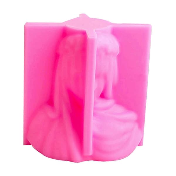 Sløret Dame Lys Epoxy Form Kvindelig Brud Antik Buste Statue Skulptur Kvinde Krop Harpiks Silikone Form DIY Statue Form stor