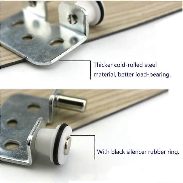 Skydedør Hjul Sæt 2 stk Nylon Ruller Skabsløbere Guider Kuglelejer style3864