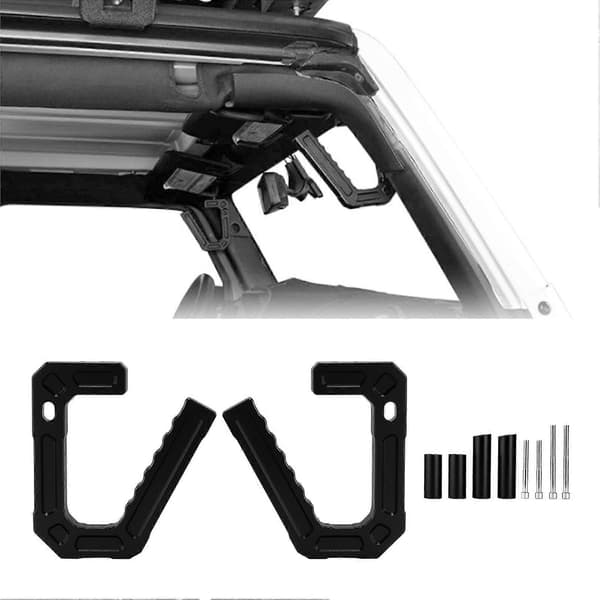 Front Grab Handle Aluminiumlegering Erstatning til Jeep Wrangler JK 2007-2018 Holdbart Biltilbehør Sort