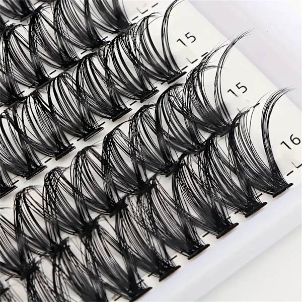 Single Lashes / False Eyelashes / Eyelashes - 8-16 mm Svart black
