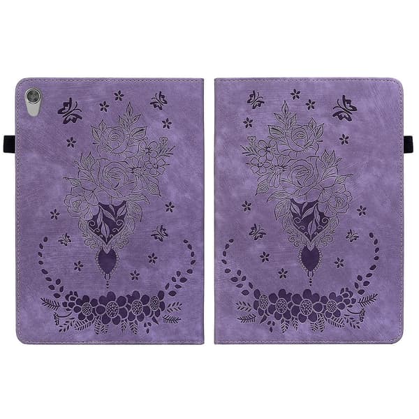 Läderfodral för surfplatta kompatibelt med Lenovo Tab M8 HD Purple