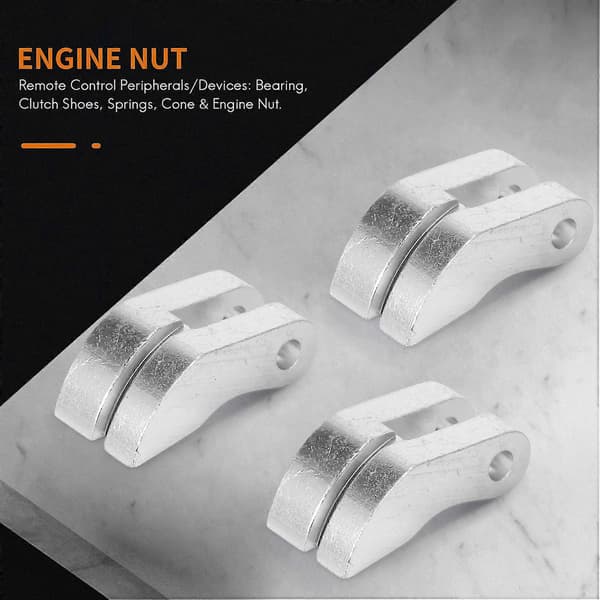 RC Clutch 14T Gear Clutch Shoes Springs Cone&Engine Nut Flywheel Assembly for 1/8 RC Model Nitro Ca Random
