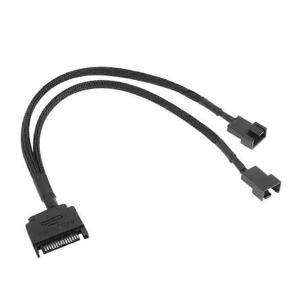 SATA 15Pin til 2-vejs 3Pin 4Pin Computer Ventilator Strømadapter Forlængerkabel Ledning As shown