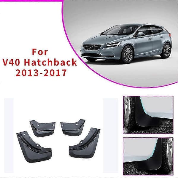 Stænklapper til V40 Hatchback 2013-2017 For Bag Beskyttelse Bil 4stk black