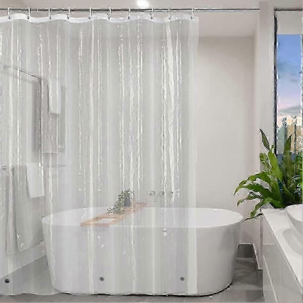 Extra lång extra bred duschdraperi 200x240cm, duschdraperi med magnetisk A-W szsh02