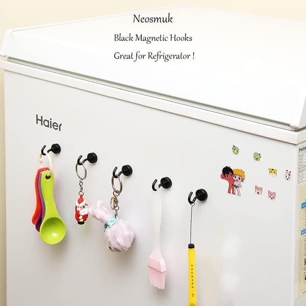 Magnetic hooks for hanging, magnetic hanger for curtain, grill, towel, ceiling, 10-pack