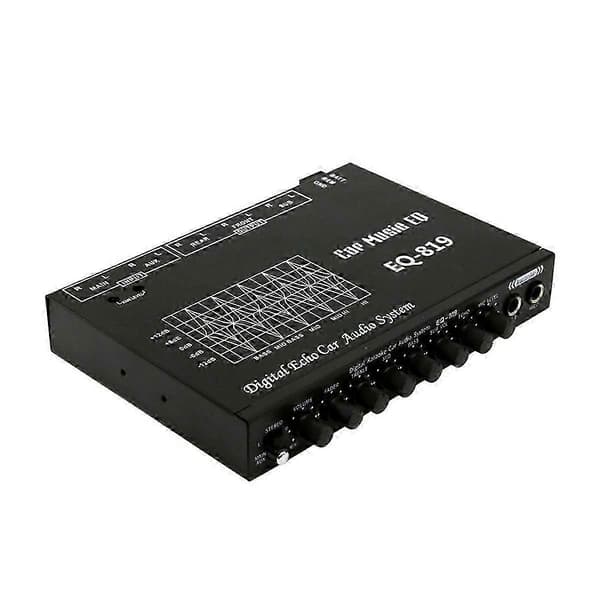 EQ-819 Bil Equalizer Multifunktionel Bil Audio EQ Tuning Crossover Forstærker Parametrisk Equalizer Bil Black