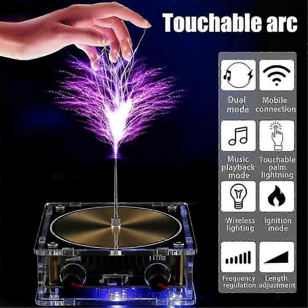 Bluetooth Musik Teslaspole, Kunstig Lynbue Teslaspole Bueplasma, Berørbar Gnistskaber As Shown