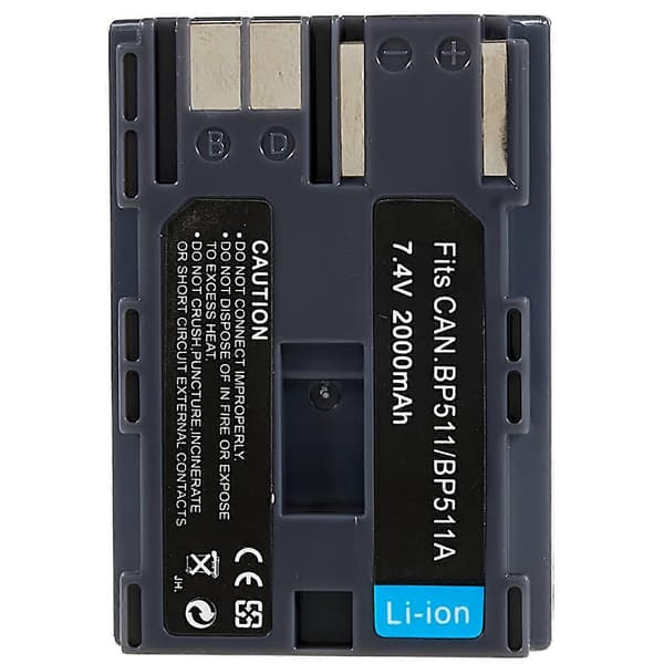 Canon EOS 40D 300D 5D 20D 30D 50D 10D G5 G6 7.4V 2000mAh Kameran akkuvaihtopaketti (E