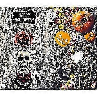 Halloween Dörrskylt - Glad Halloween Trä Rustik Hängare för Inomhus Utomhus Hemrumsdekoration