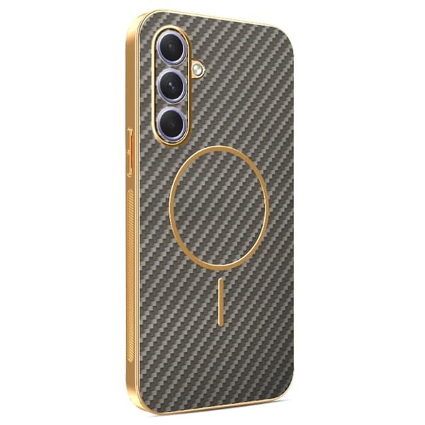 Mobilcover til Samsung Galaxy A55 5G Kulfibertekstureret TPU - Brun