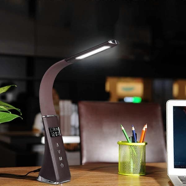 LED skrivebordslampe, gjennomtenkt skrivebordslampe, dimbar studiebordslampe.
