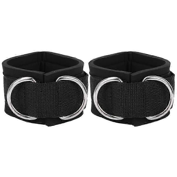 20241 Pair Double D-ring Ankle Cuffs for Gym Training Fitness