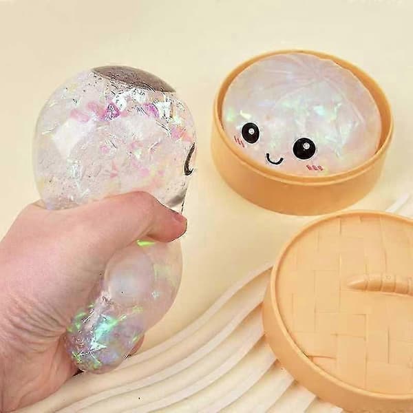 [13] Kæmpe Glitter Dumpling Squishy Legetøj, Farverig Klemme Stressbold, Fidget Sensorisk Håndlegetøj til Afslapning og Sjov tilfældig random 3pcs