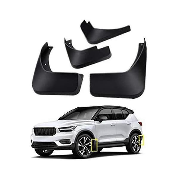Compatible with 2024 Volvo XC40 Recharge Mud Flaps ABS Mudguards Set (4 Pcs) Front & Rear-WELLNGS