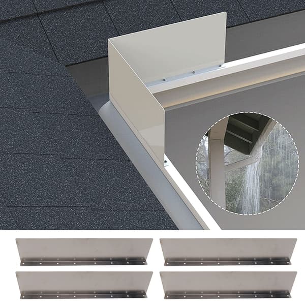 Gutter Splash Guard for Heavy Rain, Roof Diverter with Corrosion-Resistant Aluminum Body, Gutter Diverter for Seamless Integration into
