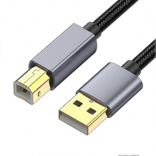 10m USB 2.0 A til B skriverkabel, høyhastighets skannerkabel for Dell, Epson-skrivere