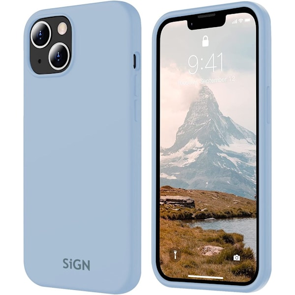 SiGN Liquid Silikone cover til iPhone 15 - Lyseblå Blå blue