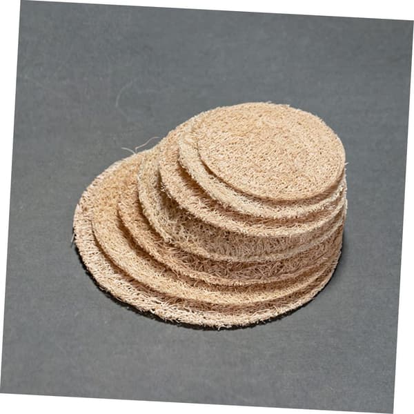 [13R] Durable Loofah Coasters Insulated Cup Mats Non-slip Coasters for Kitchen
